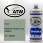 Preview: Ford, Medium Pewter Gray Metallic, TT / M6822: 400ml Sprühdose, von ATW Autoteile West.